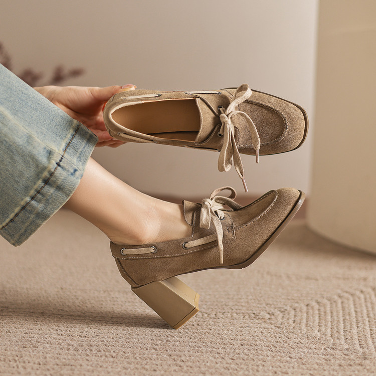 Deep Mouth Brogue High Heel Shoes