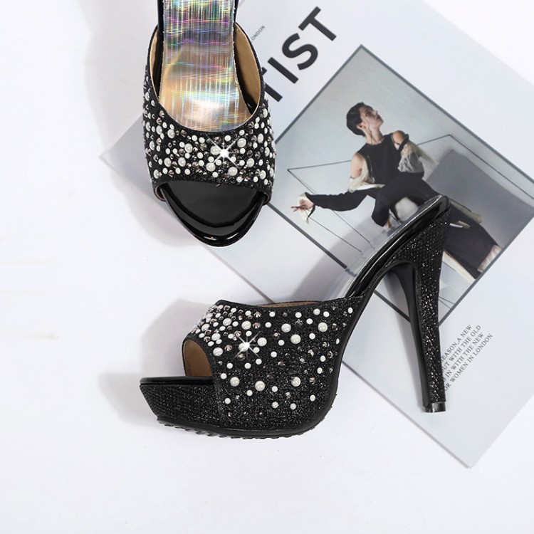 High Heel Sport Sandals with PU Upper and Open Toe