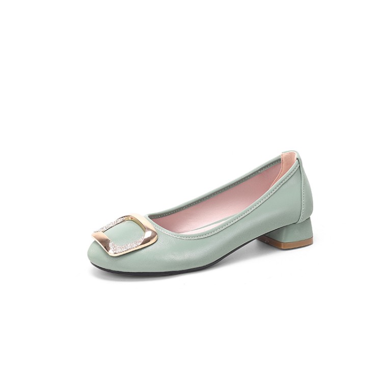 Women's Ballet Flat Shoes with Buckle and Metal Decoration - Image 4