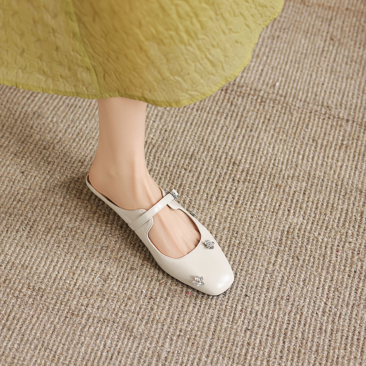 Women's Closed Toe Chunky Heel Slippers for Summer - Image 3