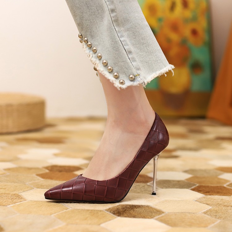 Women's Fashion High Heel Pointed Toe Slip-On Pumps - Image 2